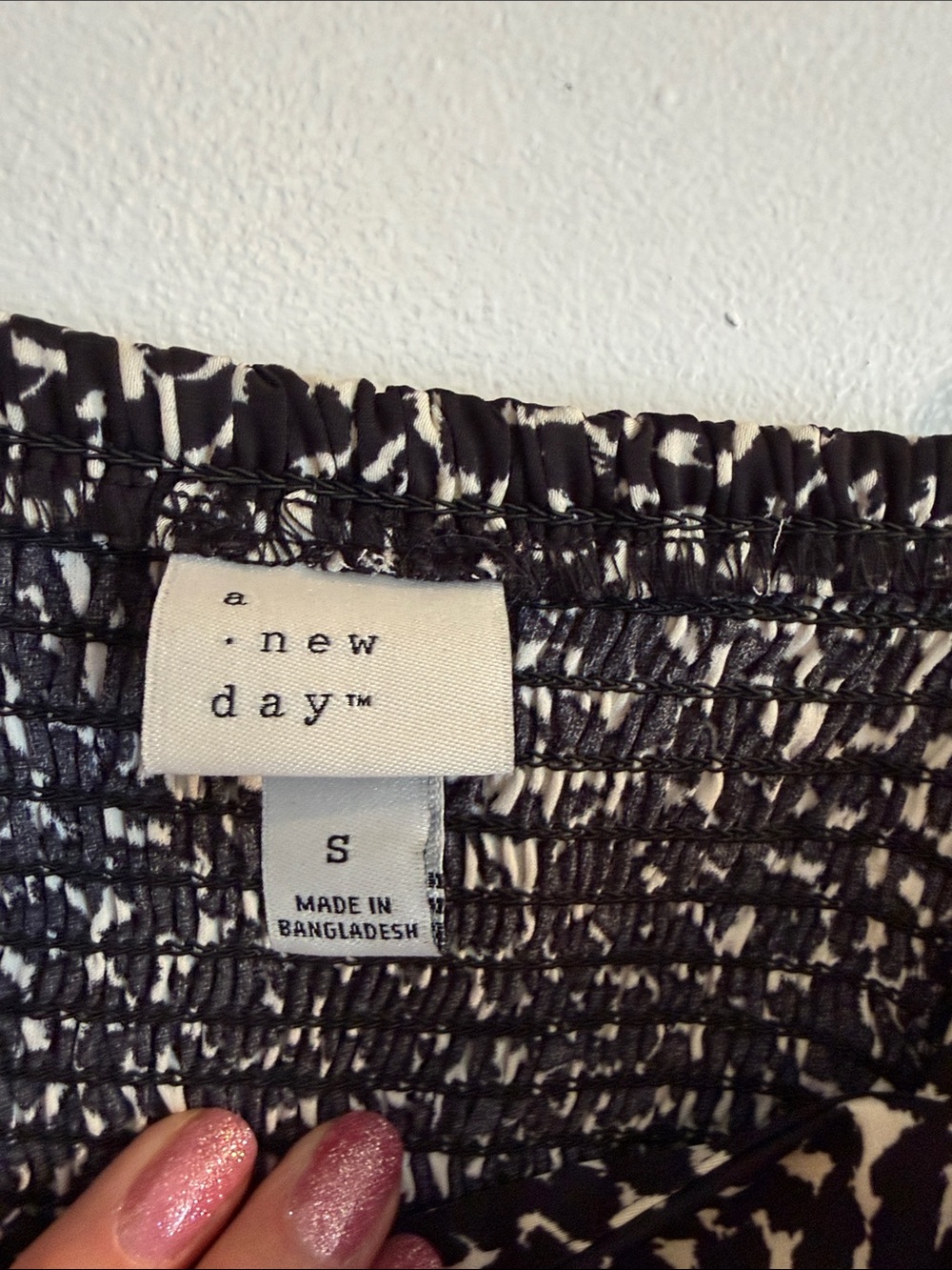 A New Day black and white maxi dress adjustable straps side slit size small - Picture 7 of 8
